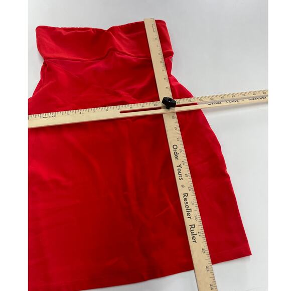 Victor Glemaud Dress Womens Small Red Strapless Mini Ponte Sheer Panel - Picture 10 of 10